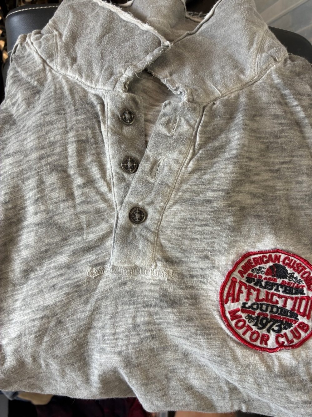 Affliction Gray Casual Shirt